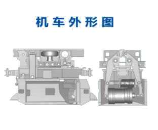 氣動單軌吊機(jī)車外形圖